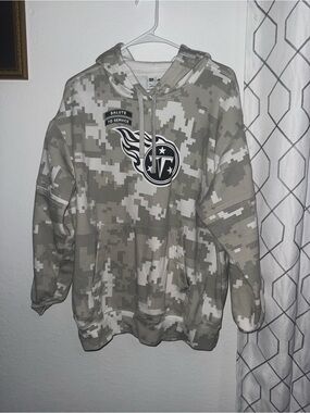 NFL Men's Digital Camo Crewneck Hoodie - Gray/White